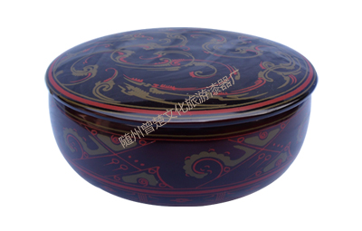 Stained cloud phoenix lacquer box