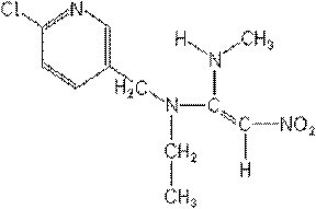 Structural formula of nitenpyram