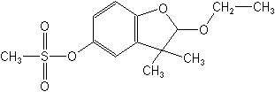 Structural formula of ethofumesate