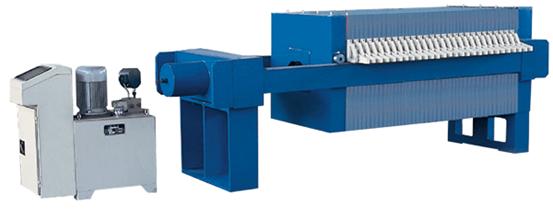 Type BYJ650-U plate & frame filter press (Hydraulically controlled,mechanically pressure holded)