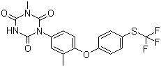 Toltrazuril, 1-Methyl-3-{3-methyl-4-[4-(trifluoromethylthio)phenoxy]phenyl}-1,3,5-triazine-2,4,6(1H,3H,5H)-trione, CAS #: 69004-03-1