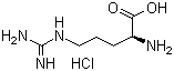 L-(+)-Arginine hydrochloride, L-Arginine hydrochloride, L-Arginine monohydrochloride, 2-Amino-5-guanidinovaleric acid monohydrochloride, CAS #: 1119-34-2