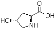 L-Hydroxyproline, trans-4-Hydroxy-L-proline, (2S,4R)-(-)-4-Hydroxy-2-pyrrolinecarboxylic acid, CAS #: 51-35-4