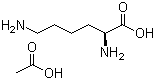 L-Lysine monoacetate, L-Lysine acetate salt, (S)-2,6-Diaminohexanoic acid acetate salt, CAS #: 57282-49-2