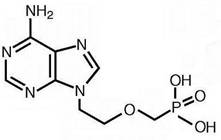Adefovir, 9-[2-Phosphonylmethoxyethyl]adenine, 2-(6-Amino-9H-purin-9-yl)ethoxy]methylphosphonic acid CAS #: 106941-25-7