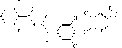 Structural formula of chlorfluazuron
