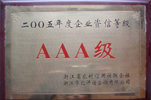 2005年企业AAA资信等级